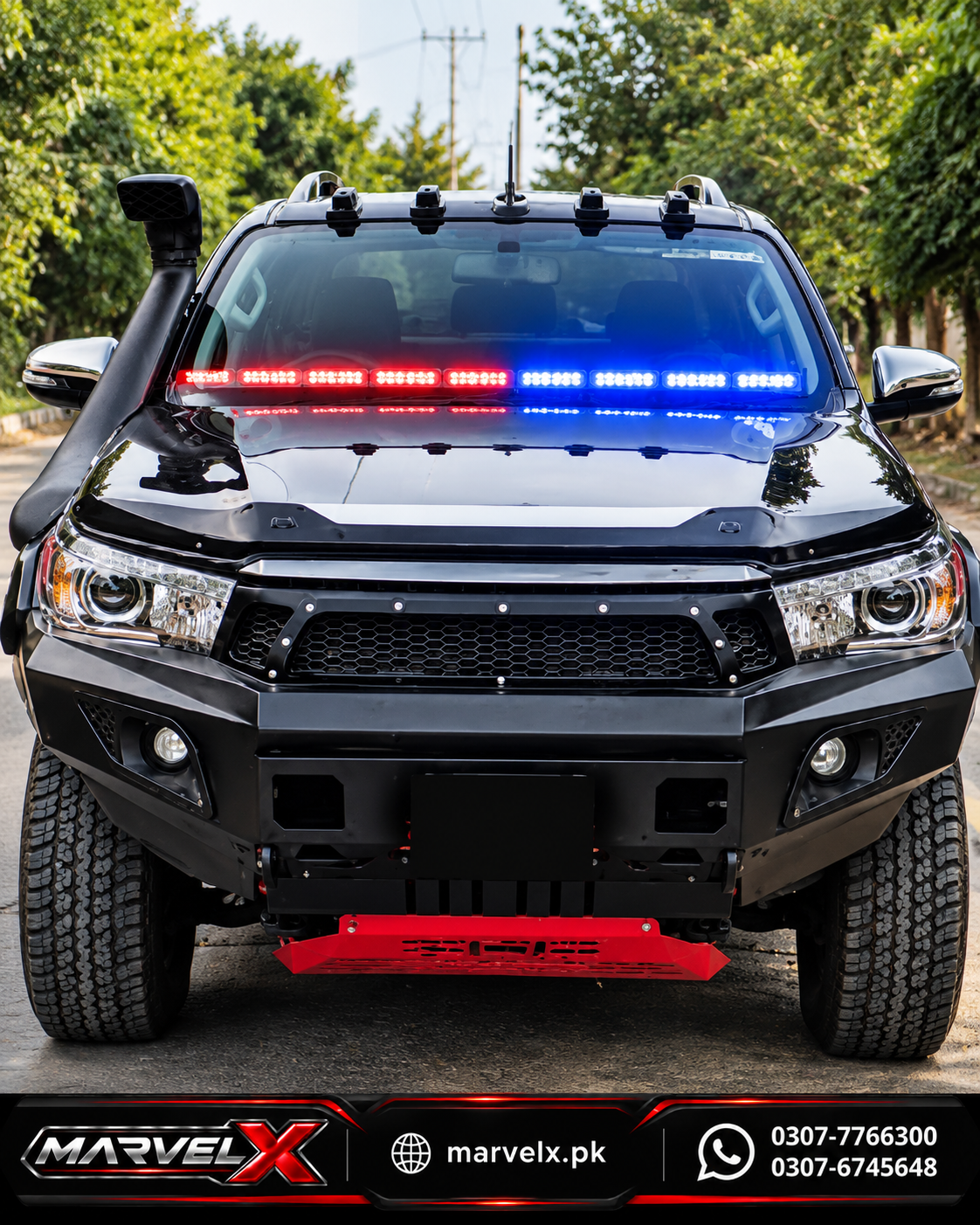 8 Bar LED Police & White Light For Dashboard