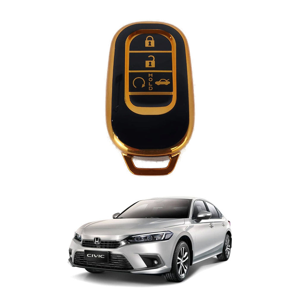 HONDA CIVIC / H6 TPU Plastic Protection Key Cover Black - Model 2016-2024