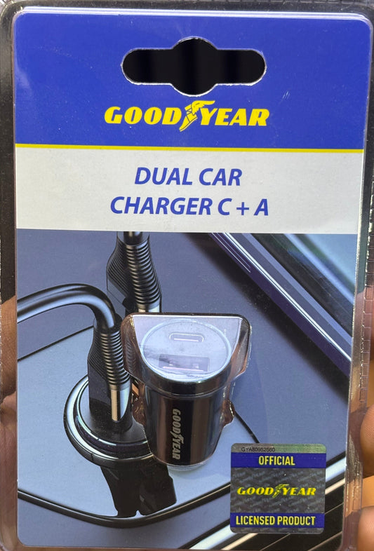 Good Year Dual Car Charger C+A