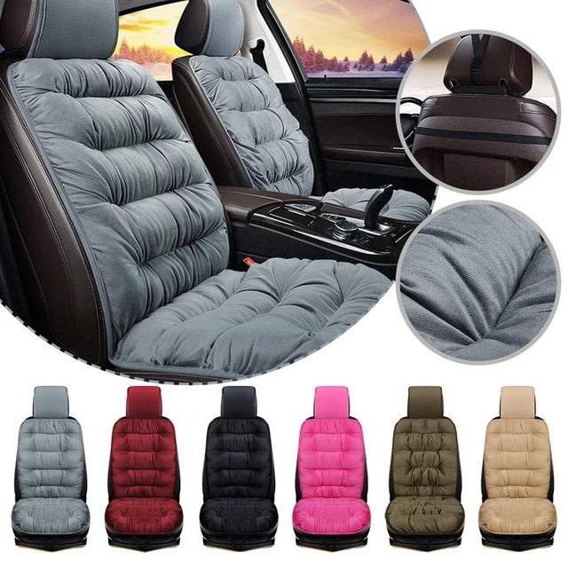 Velvet Grey Soft Cushion Covers For Car Seats Smooth Ultra Comfort Cover 1pc