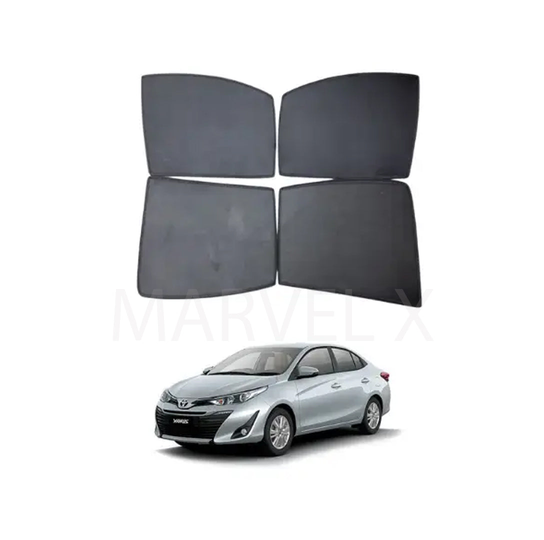 Toyota Yaris Foldable & Flexible Side Sunshade With Logo - Model 2020-2021 - Sun Shade