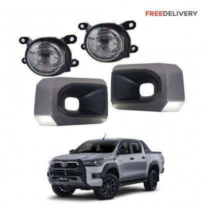 Toyota Hilux Rocco Style Fog Lamp Covers - 2022 - 2024