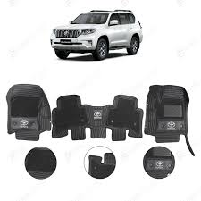 Prado 9D Floor Mats in Black Color