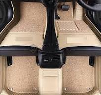 Toyota Yaris 9D Floor Mats Beige With Beige Grass 3 Pcs - Model 2020-2021