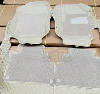 Toyota Fortuner 9D Floor Mats Beige With Beige Grass 4 Pc - Model 2016-2021