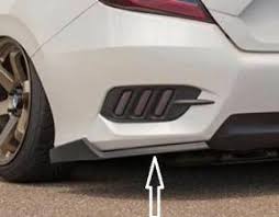 Honda Civic X Carbon Fiber Rear Bumper Splitter V1 For Models 2016 2017 2018