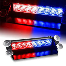 Police Light For Car Dashboard 8 Panels