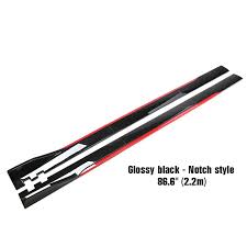 Universal Side Splitter / Side Skirt Panel Gloss Black And Red