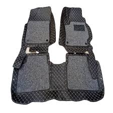 Audi A3 9D Floor Mats Brown With Dark Brown Grass 3 Pcs - Model 2012-2018