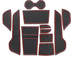 MG HS Non Slip Interior Mats - Red For 2020 2021 2022