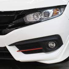 Honda Civic Facelift Bumper Fog Covers Carbon Fiber 2016-2020