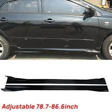 Corolla 2012 Glossy Black Side Lip Splitter 2009 - 2013