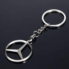 Mercedes Metal Keychain Keyring - Chrome