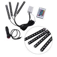 Car Atmosphere Ambient Multi Color Light With Remote For Interior - 7 Color