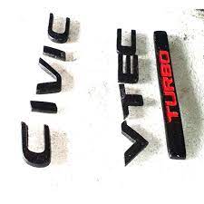 Honda Civic Reborn Black Emblems / Logos 2006 - 2011
