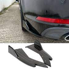 Hyundai Elantra Rear Bumper Splitters Slim V1 Gloss Black 2021 - 2024