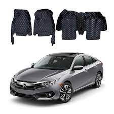 Honda Civic 7D Diamond Floor Mats (Black) 2010-2019