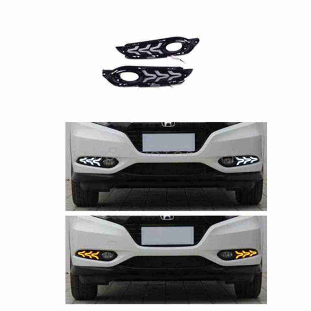 Honda Vezel LED DRL Covers V3 - Arrow Style Model - 2013-2020