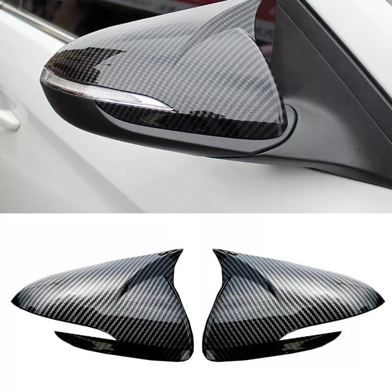 Hyundai Elantra 2020 - 2024 Batman Style Side Mirror Cover carbon fiber