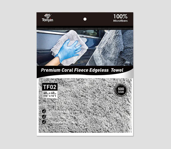 GENERAL PURPOSE CORAL FLEECE MICROFIBER TOWEL (40x40cm 500gsm)