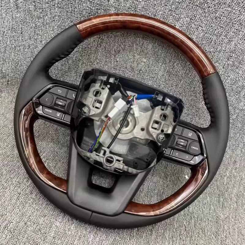 Steering Wheel Fj300 Black + Coffe wood Complete China