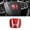 Steering Logo Honda Red