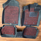 Honda Civic Floor mats,likely 7D or 10D, featuring black TPE rubber bases with detachable red carpet inserts.