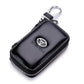 Toyota Zipper Leather Key Cover Pouch Black with Keychain Ring