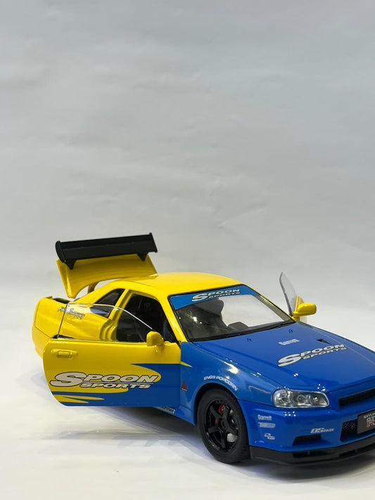 Nissan GTR R34 Yellow/Blue