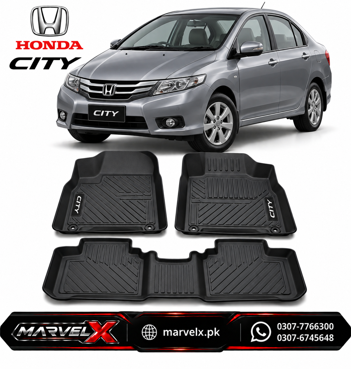 Honda City TPR Floor Mats 2015-2020
