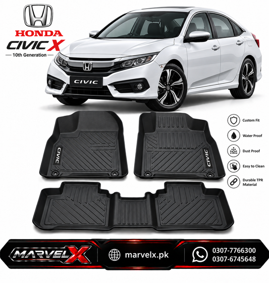 Honda Civic X TPR Floor Mats