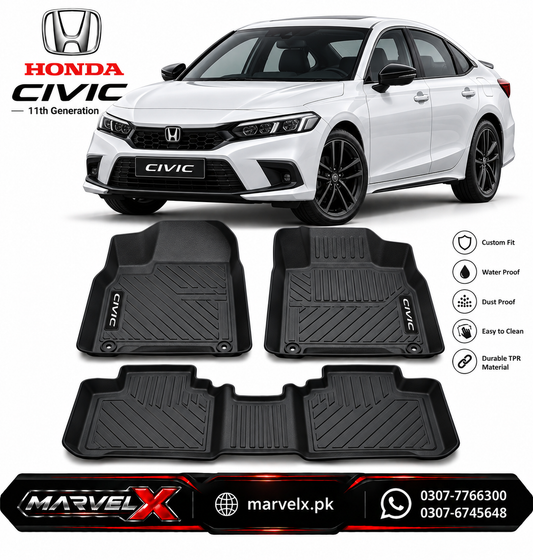 Honda Civic 11th Gen TPR Floor Mats