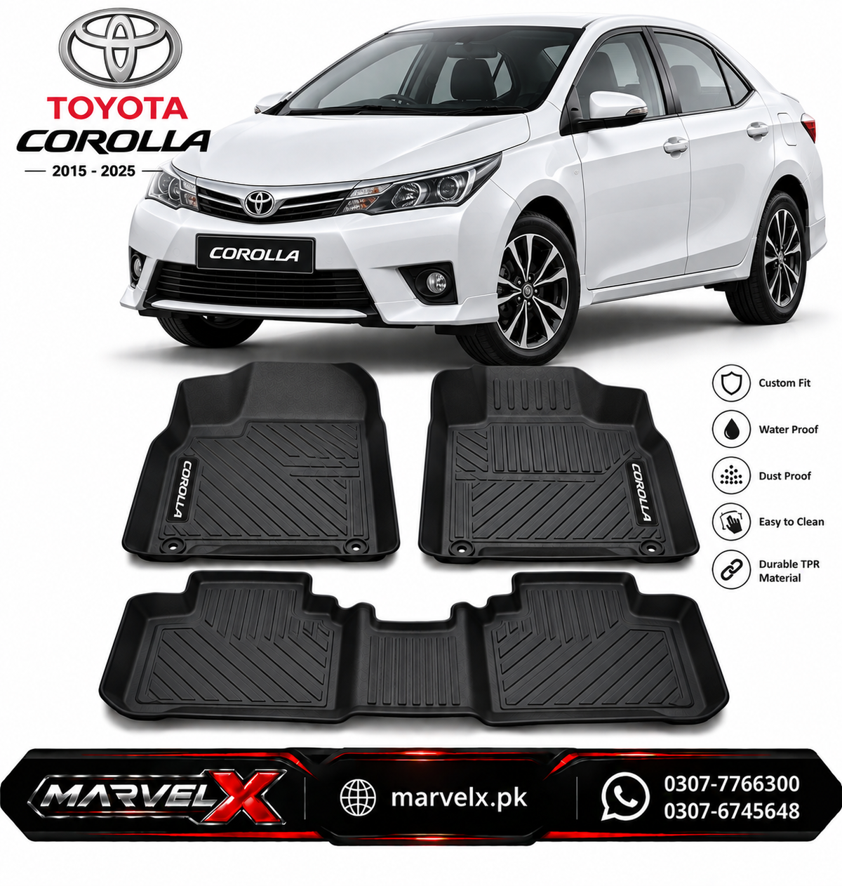 Toyota Corolla TPR Floor Mats