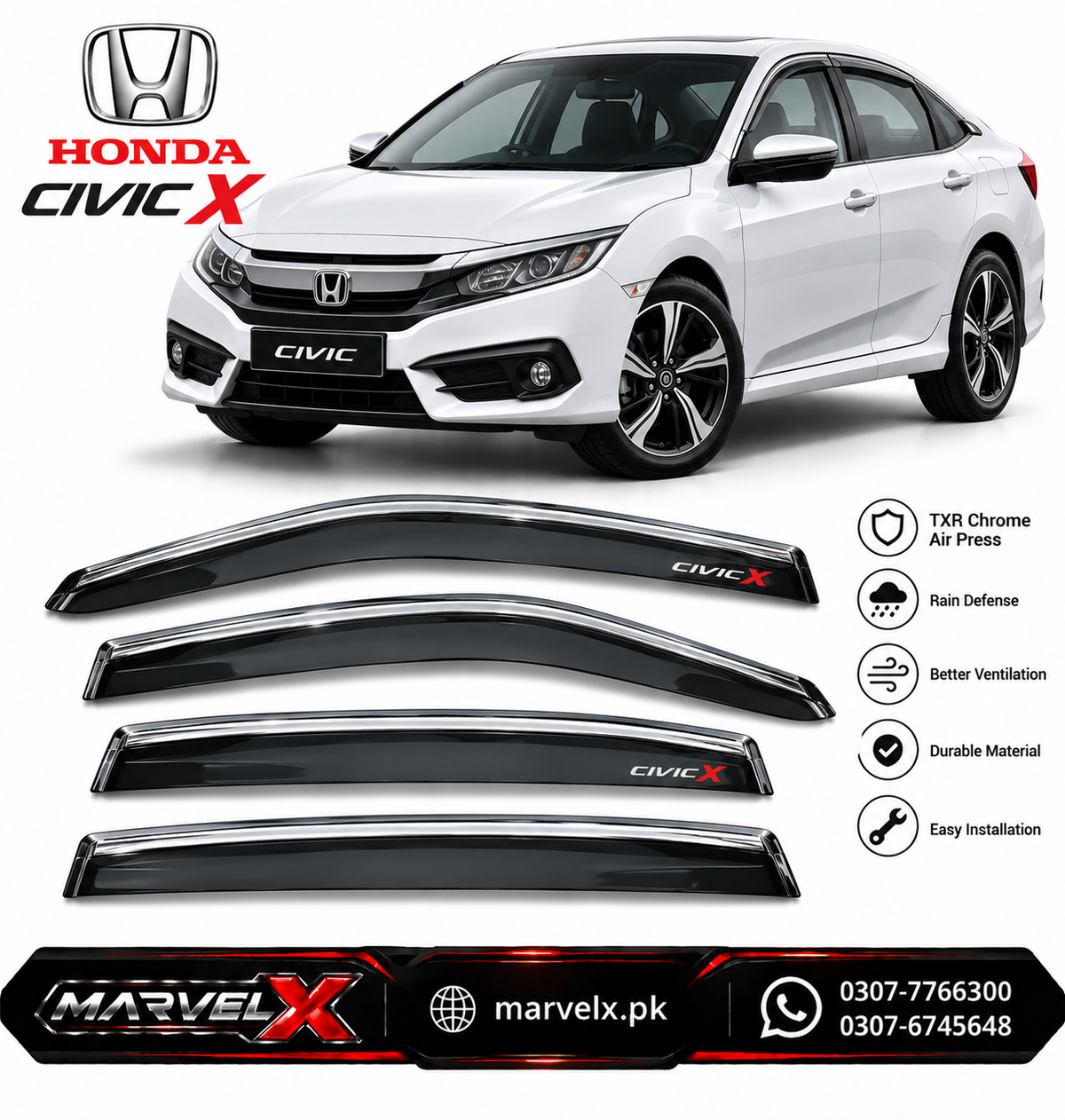 Honda Civic X TXR Chrome Air Press