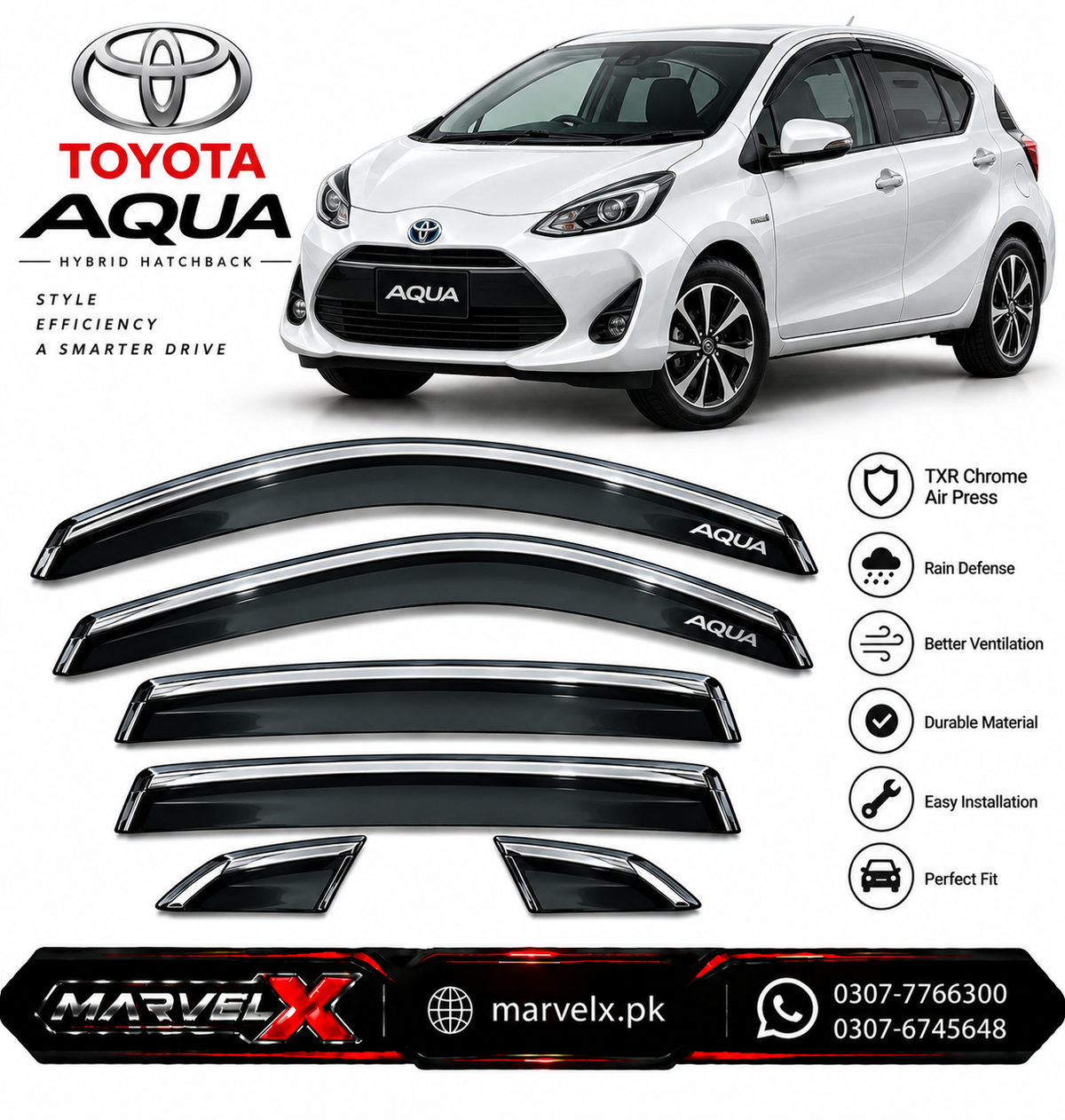 Toyota Aqua TXR Air Press / Sun Visor With Chrome