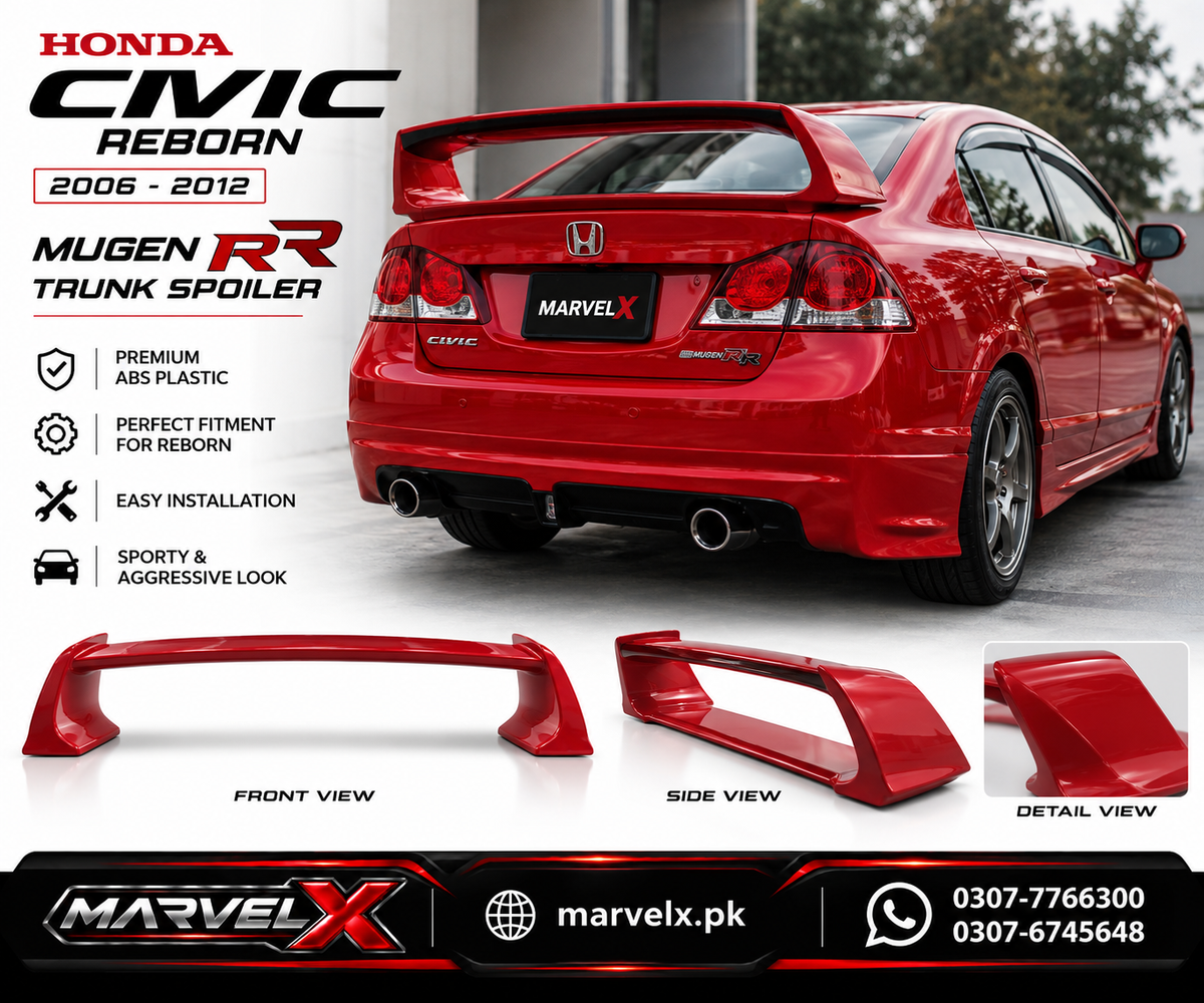 Civic Reborn Mugen RR Spoiler 2006-2012 ABS Plastic