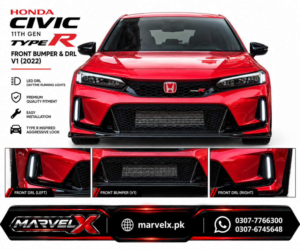 Honda Civic 11 Gen Type R V1 Bumper Front Drl 2022