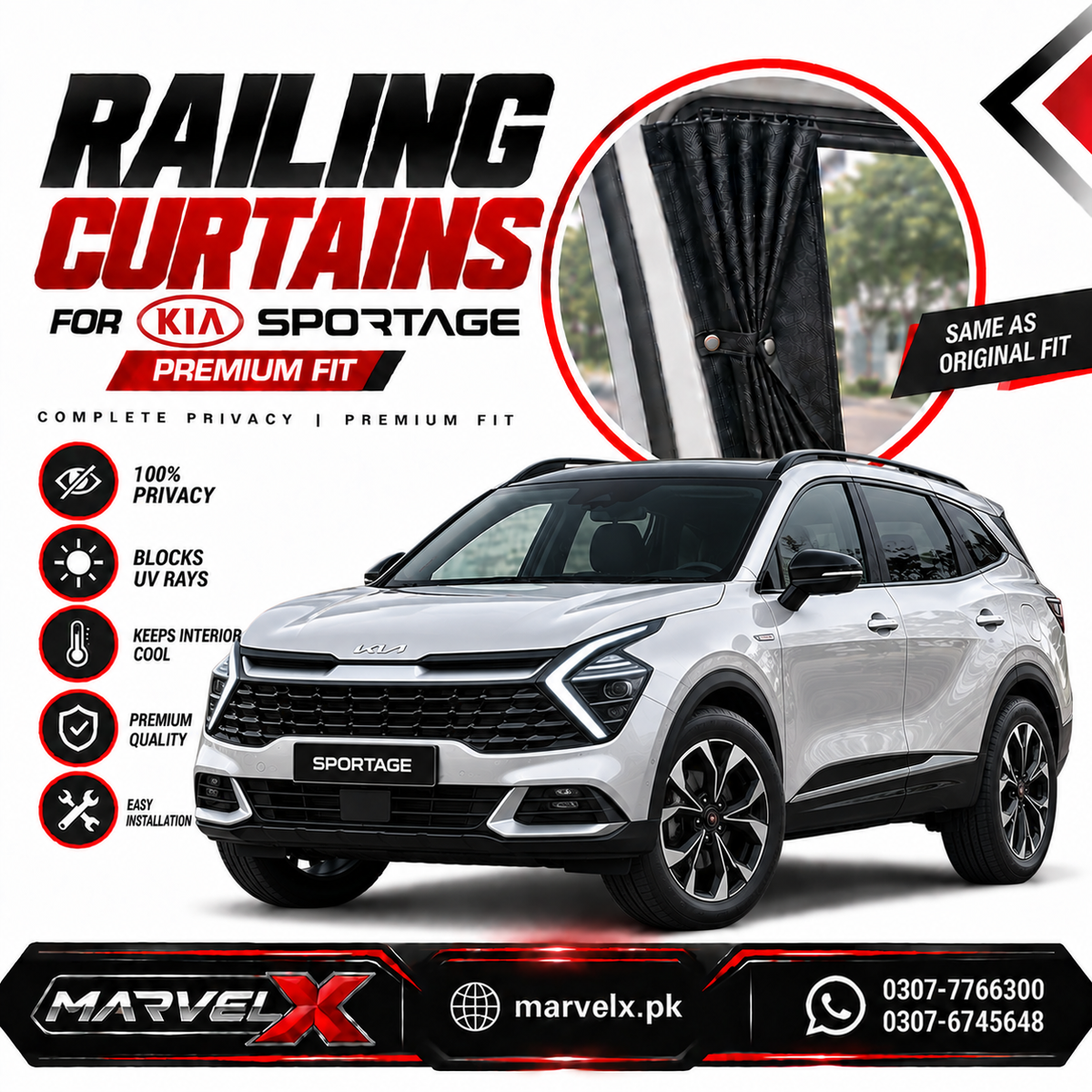 KIA Sportage Sliding Curtains / Shades 2026