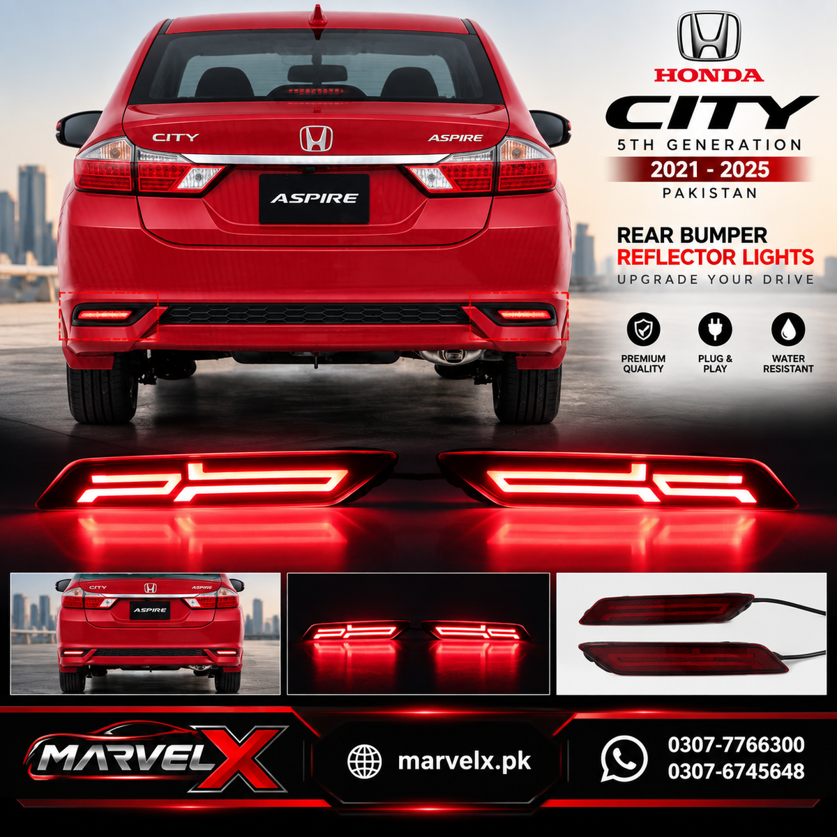 Honda City Rear Bumper Reflector Light 2021 - 2022