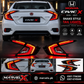 Honda Civic X Dragon Style Smoke LED Tail Lights for 2016 - 2021