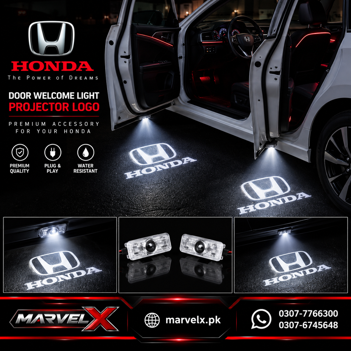 Door Welcome Light - Honda Logo