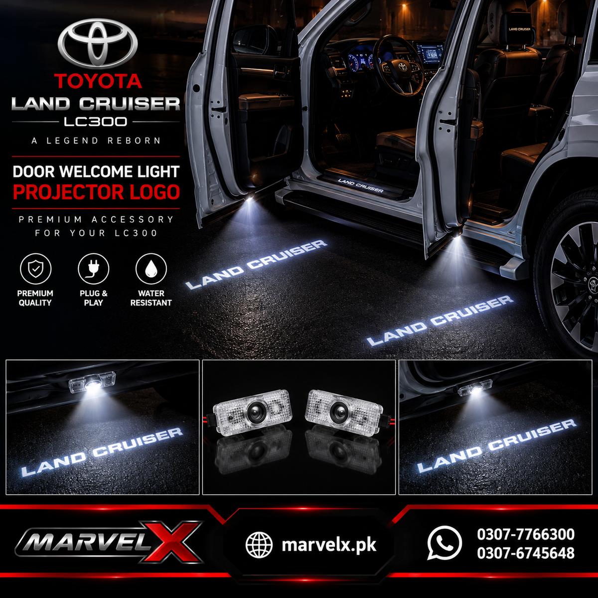 Door Welcome Light - Toyota Land Cruiser Logo