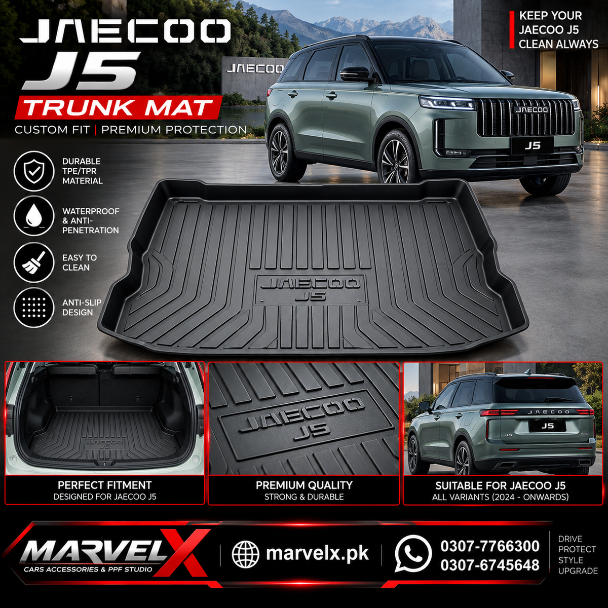 Jaecoo J5 PVC Trunk Mat