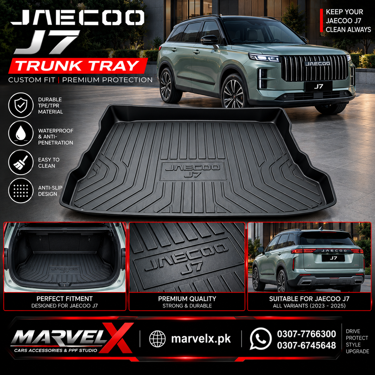 Jaecoo J7 PVC Trunk Mat For 2025+