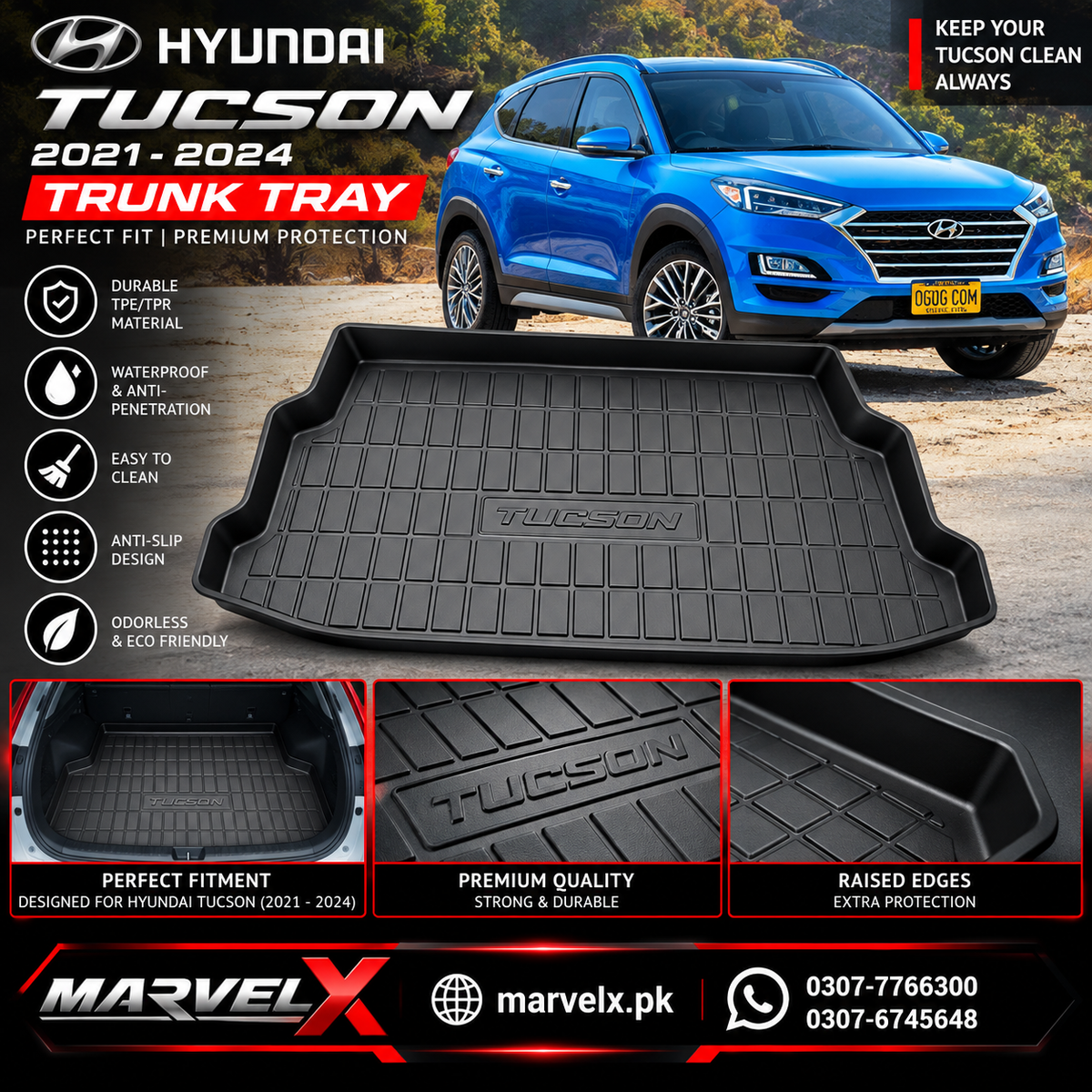 Hyundai Tucson PVC A+ Trunk Matt For 2021-2024