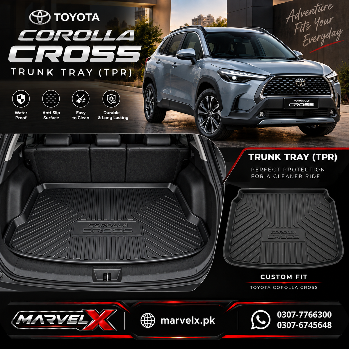 Toyota Corolla Cross PVC Trunk Mat 2023-2026