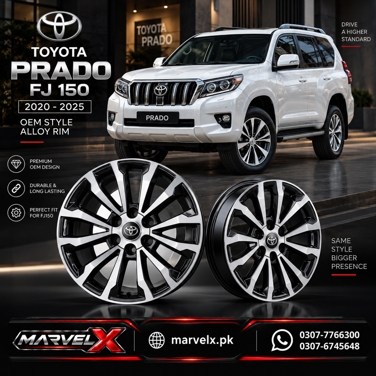 Toyota Prado OEM Alloy Rim 18 inches For 2020-2025