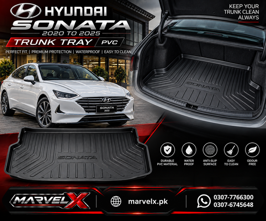 Hyundai Sonata PVC Trunk Mat For 2021 2022 2023 2024