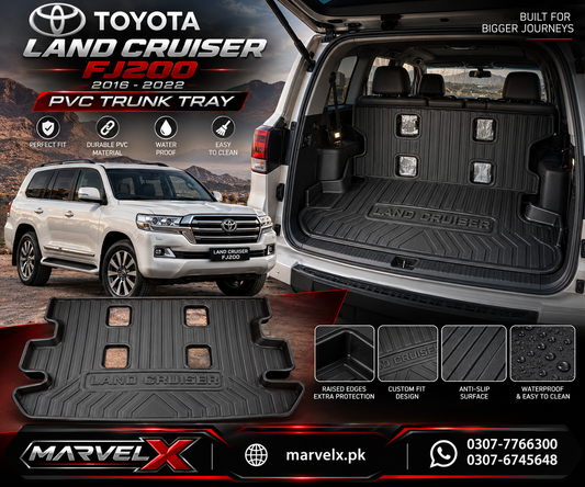 Toyota Land Cruiser Prado FJ200 PVC Trunk Mat 2016-2022