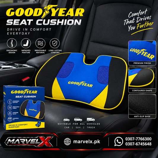 GOODYEAR Seat Cushion Memory Foam Gel Tailbone Pain Relief Pillow